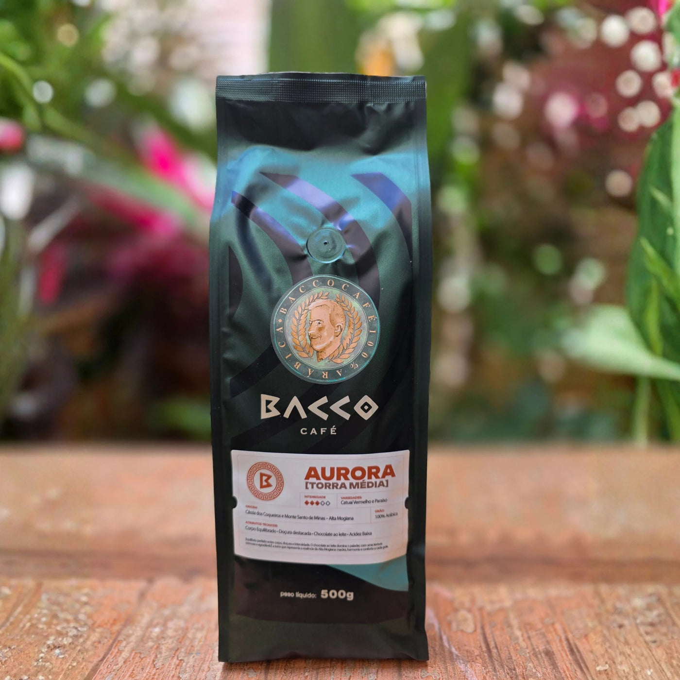 Café Bacco Aurora Torra Média em Grãos 500g