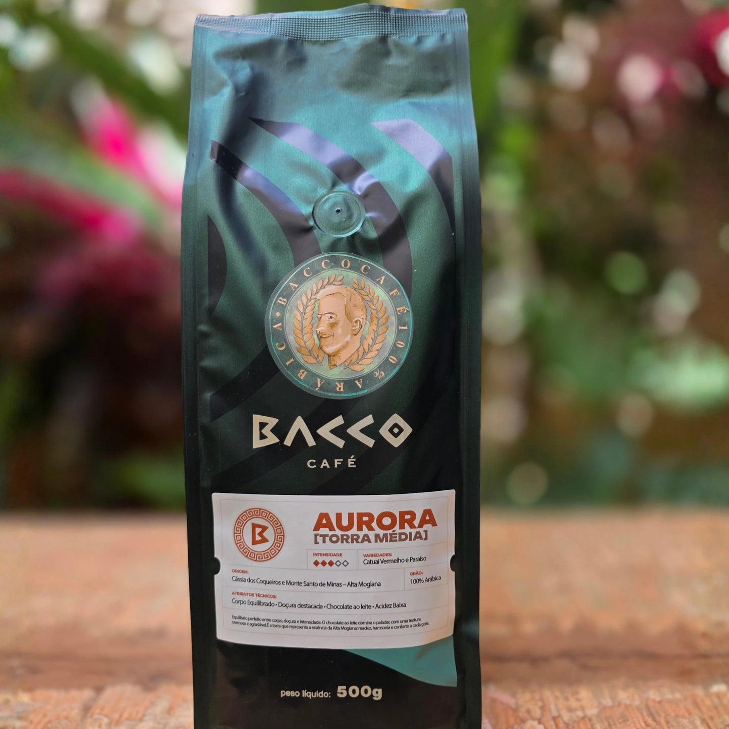 Café Bacco Aurora Torra Média em Grãos 500g