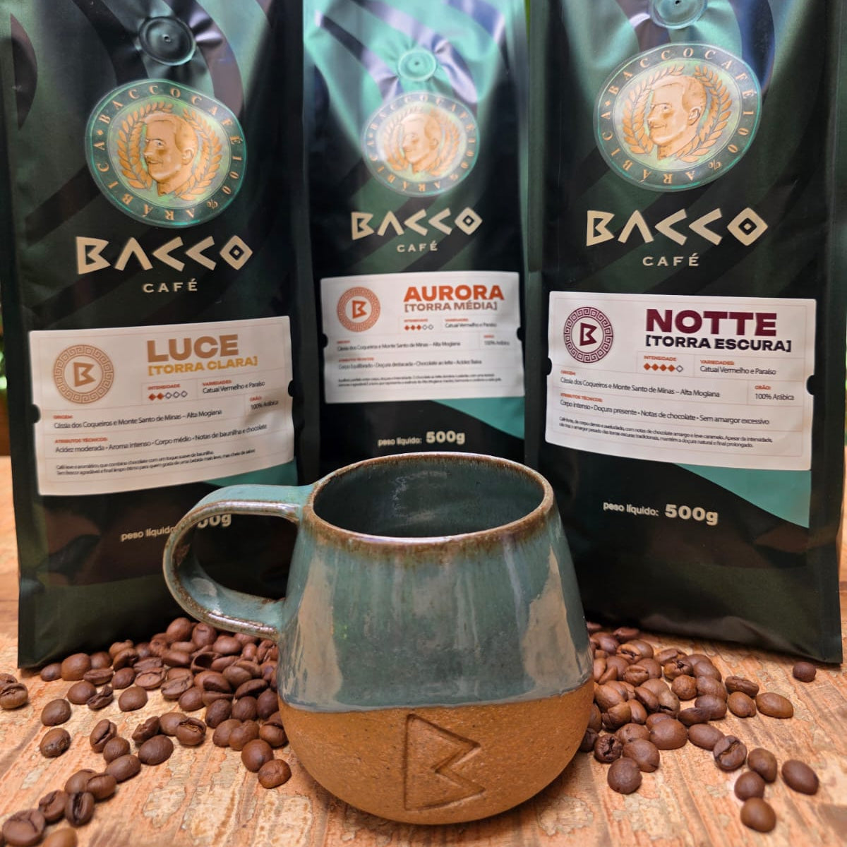Kit Experiência Bacco Em Grão + Caneca em Cerâmica