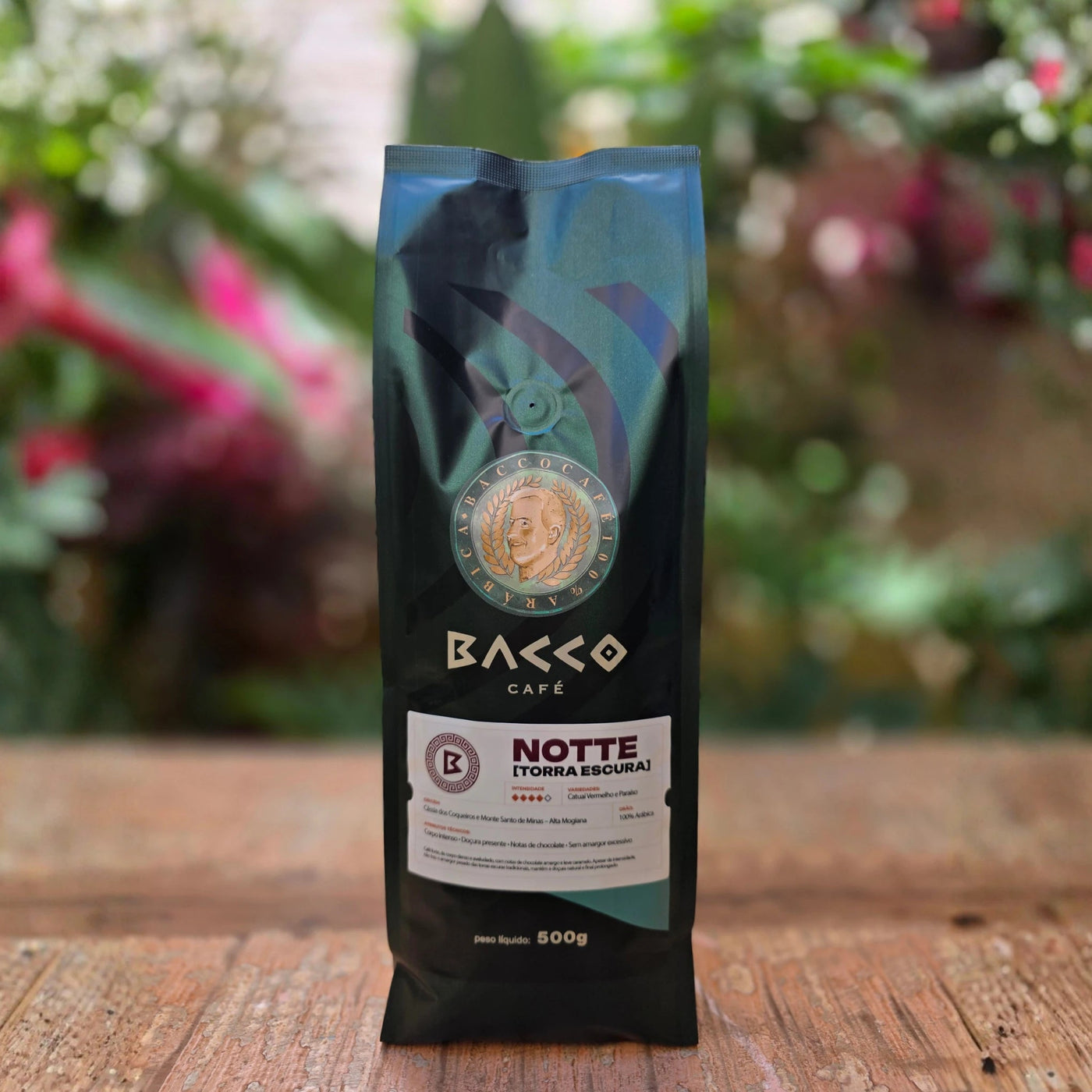 Café Bacco Notte Torra Média-Escura Moído 500g